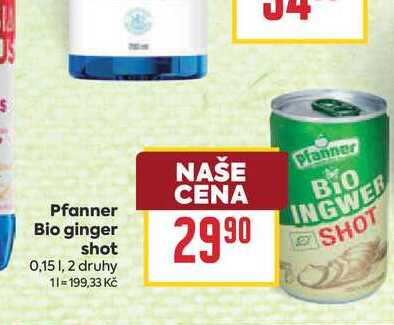 Pfanner Bio ginger shot 0,15l