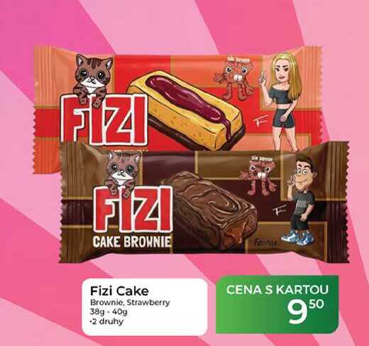 Fizi Cake Brownie, Strawberry 38g-40g