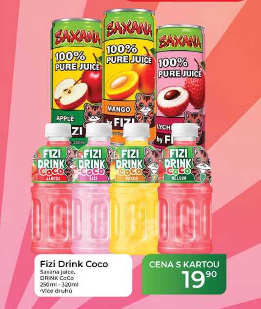 Fizi Drink Coco Saxana juice, DRINK CoCo 250ml