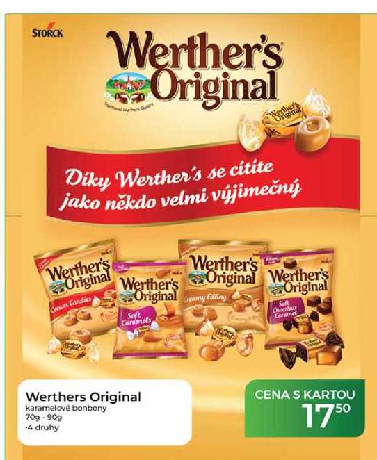 Werthers Original karamelové bonbony 70g-90g