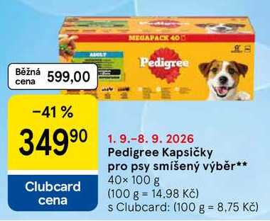 Pedigree Kapsičky pro psy smíšený výběr, 40× 100 g