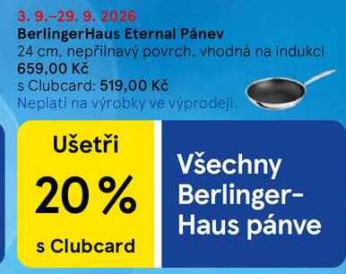 Berlinger Haus Eternal Pánev, 24 cm. nepřilnavý povrch. vhodná na indukci