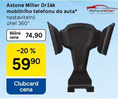 Astone Miller Držák mobilního telefonu do auta, nastavitelný úhel 360°