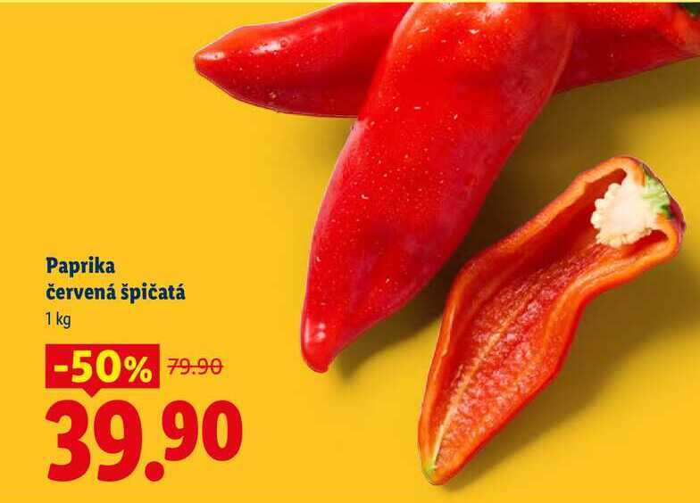 Paprika červená špičatá, 1 kg