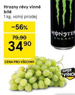 Hrozny révy vinné bílé, 1 kg 