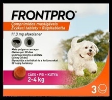 FRONTPRO antiparazitární žvýkací tablety pro psy (2−4 kg)