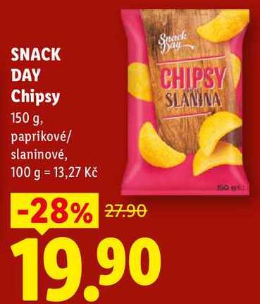 SNACK DAY Chipsy, 150 g