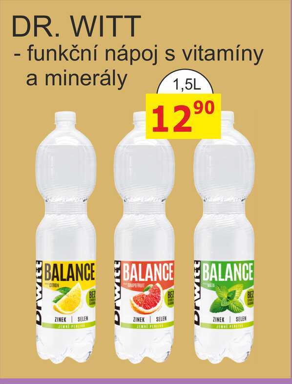 DR. WITT - funkční nápoj s vitamíny a minerály 1,5L