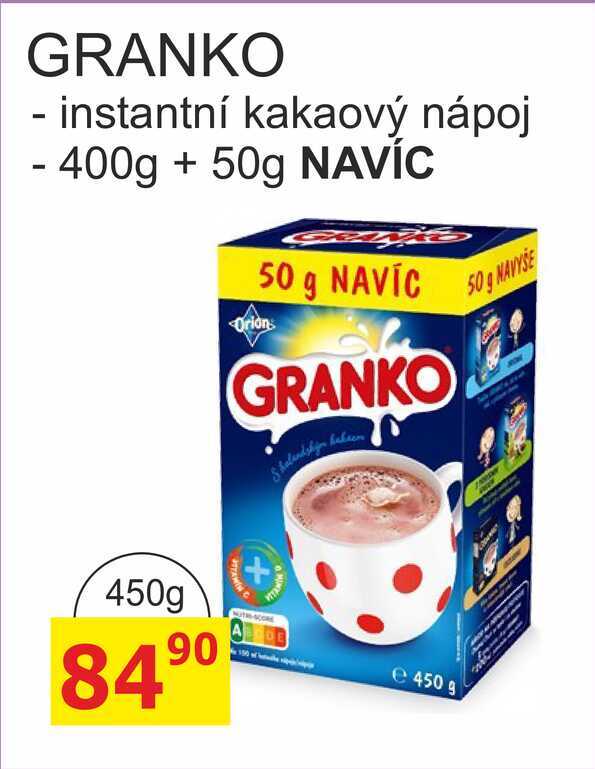 GRANKO - instantní kakaový nápoj - 400g + 50g