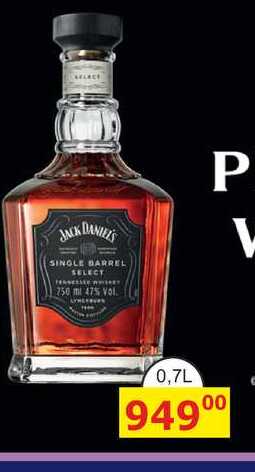 JACK DANIELS SINGLE BARREL SELECT 750 ml