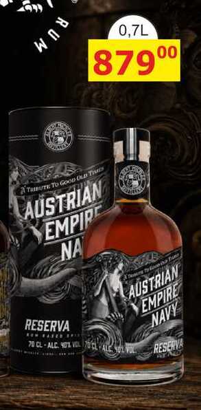 Austrian Empire Navy Rum Reserva 1863 0,7l 40% Tuba