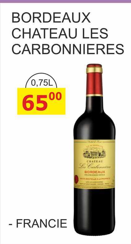 BORDEAUX CHATEAU LES CARBONNIERES 0,75L  