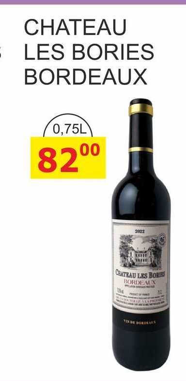 CHATEAU LES BORIES BORDEAUX 0,75L 