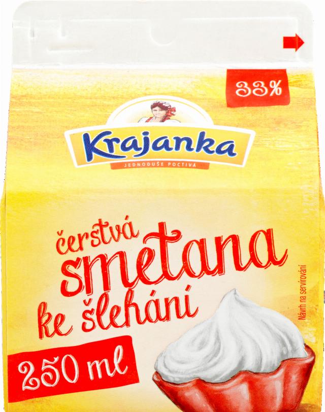 Krajanka smetana ke šlehání