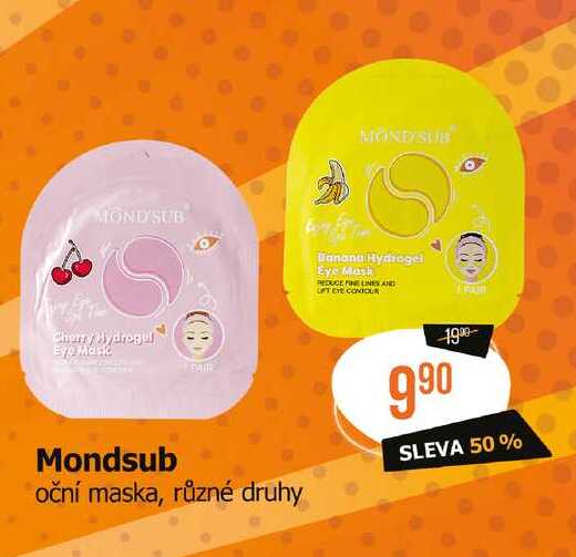 Mondsub oční maska, různé druhy