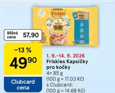 Friskies Kapsičky pro kočky, 4× 85 g 