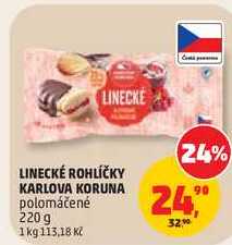 LINECKÉ ROHLÍČKY KARLOVA KORUNA polomáčené, 220 g