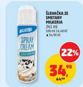 ŠLEHAČKA ZE SMETANY MILKERIA, 241 ml