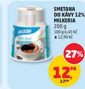 SMETANA DO KÁVY 12% MILKERIA, 200 g