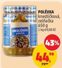 POLÉVKA knedlíčková, zelňačka, 650 g
