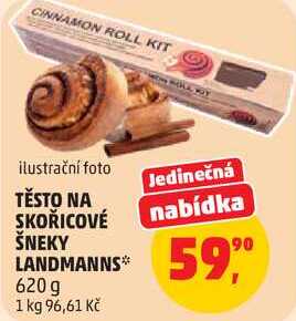 TĚSTO NA SKOŘICOVÉ ŠNEKY LANDMANNS, 620g