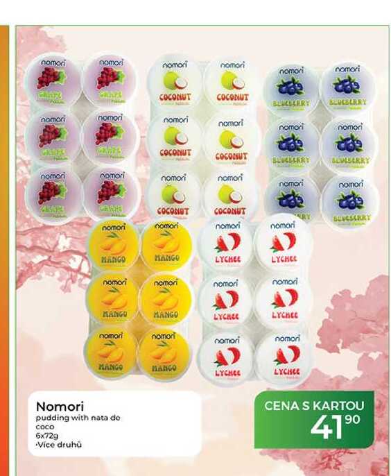 Nomori pudding with nata de Coco 6x72 g