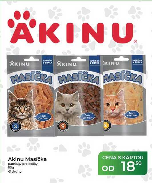 Akinu Masíčka pamlsky pro kočky 50g