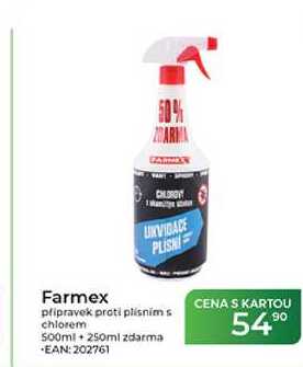 Farmex pfipravek proti plisnim s chlorem 500ml + 250ml zdarma