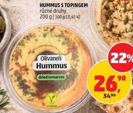 HUMMUS S TOPINGEM různé druhy, 200 g