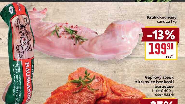 Králík kuchaný cena za 1 kg