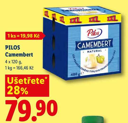 PILOS Camembert, 4 x 120 g
