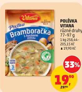 POLÉVKA VITANA různé druhy, 77-97 g