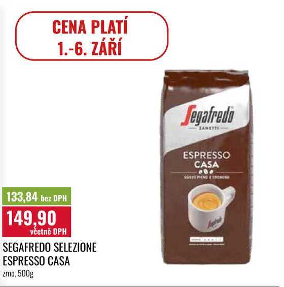 SEGAFREDO SELEZIONE ESPRESSO CASA, 500g