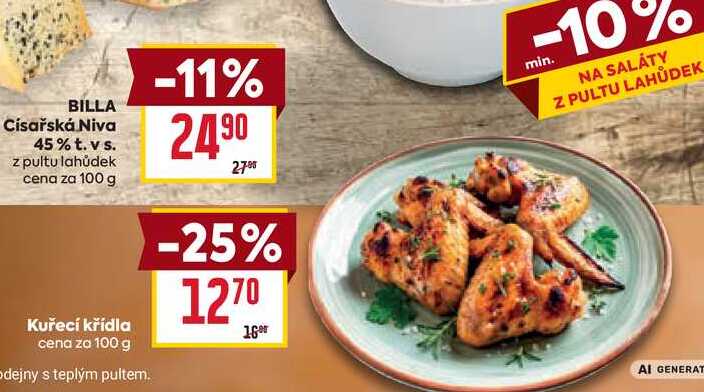 Kuřecí křídla cena za 100 g