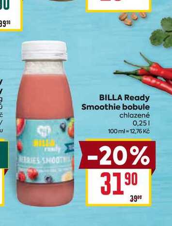 BILLA Ready Smoothie bobule chlazené 0,25l