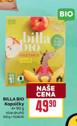 BILLA BIO Kapsičky 4x 90 g