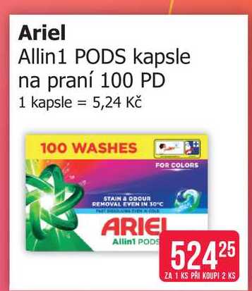 Ariel Allin1 PODS kapsle na praní 100 PD 