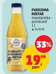 PURISSIMA NEKTAR mandarinka-pomeranč, 1 l