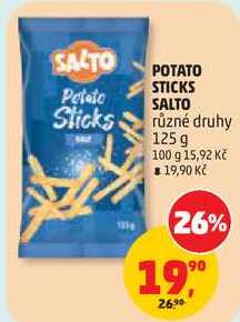 POTATO STICKS SALTO různé druhy, 125 g