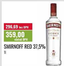 SMIRNOFF RED 37,5%, 1l