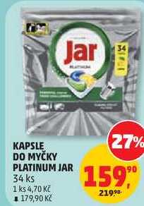 KAPSLE DO MYČKY PLATINUM JAR, 34 ks