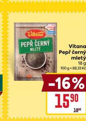 Vitana Pepř černý mletý 18 g 