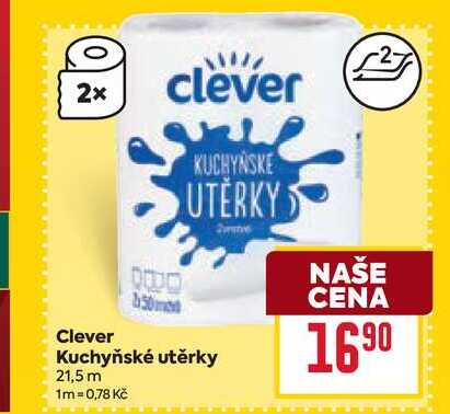 Clever Kuchyňské utěrky 21,5 m