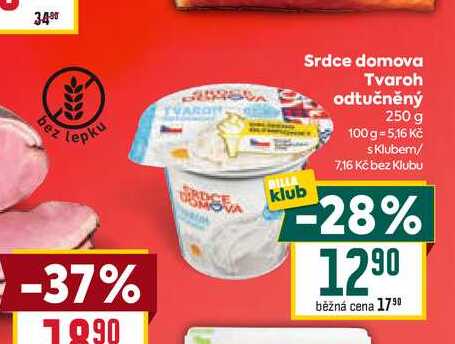 Srdce domova Tvaroh odtučněný 250 g