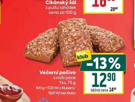 Večerní pečivo z naší pece 1ks, 75 g