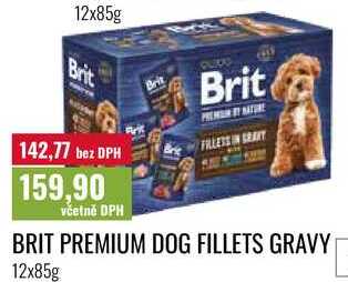 BRIT PREMIUM DOG FILLETS GRAVY, 12x85g