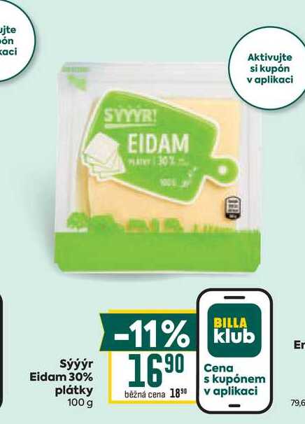 Sýýýr Eidam 30% plátky 100 g