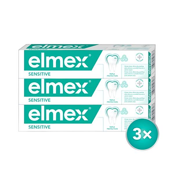 Elmex Zubní pasta Sensitive Tripack 3x75 ml