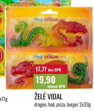 ŽELÉ VIDAL, 2x33g