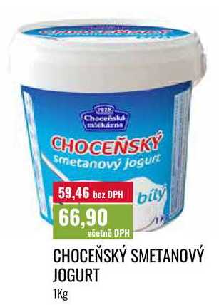 CHOCEŇSKÝ SMETANOVÝ JOGURT 1Kg  